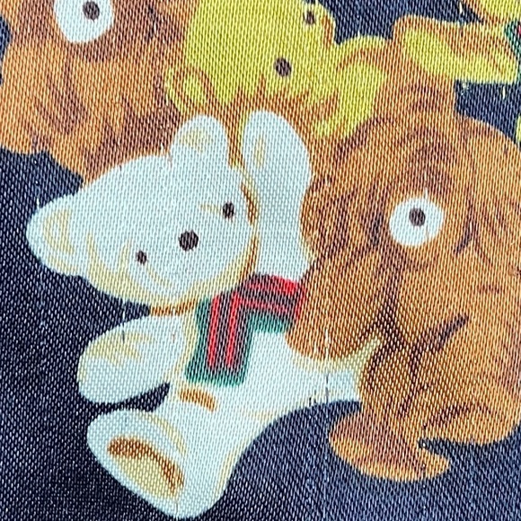 BAXTER & WELLS INTIMATES Satin Nightshirt Nightgown Teddy Bears Large Button Up - Picture 16 of 16